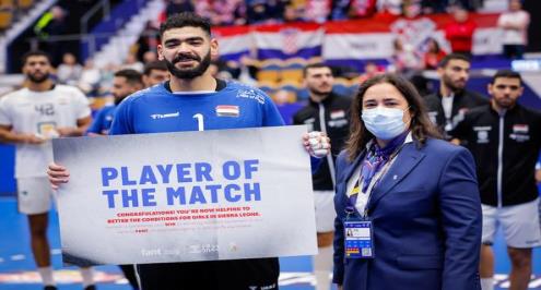 صمام الأمان.. حُميد رجل مباراة مصر والمغرب في مونديال اليد